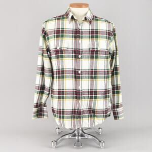 Vintage 90s Aeropostale Plaid Flannel Button Down Shirt Men's Medium Slim Fit